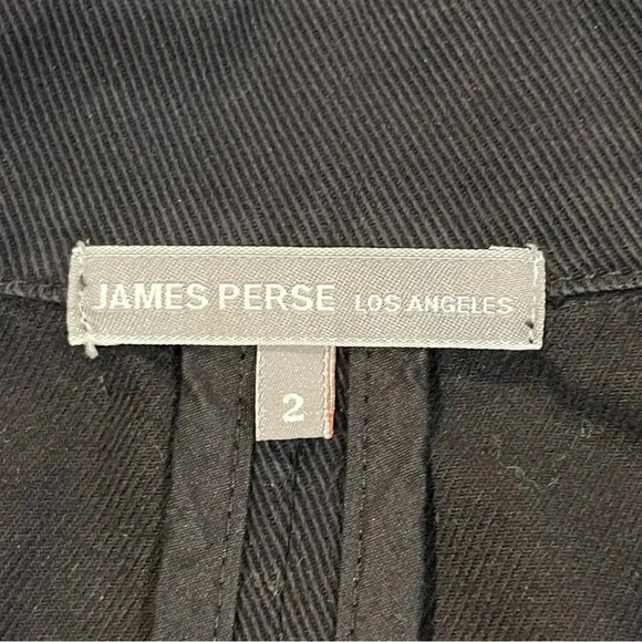 JAMES PERSE Black Button Utility Style Cotton Blazer Jacket Womens 2 Small - Picture 3 of 8